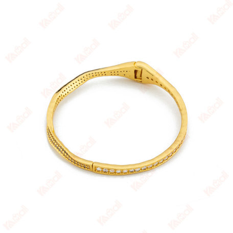 exquisite k gold open bracelet